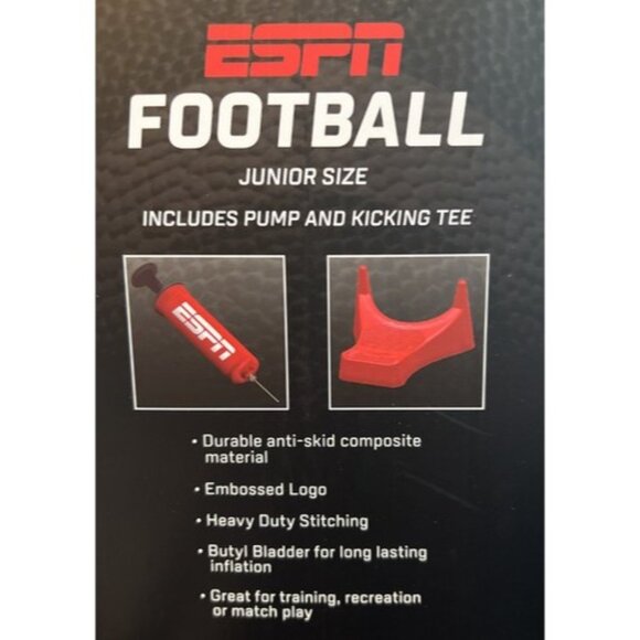 ESPN MB2 Junior Size Football Pack with Kicking Tee and Pump NEW in BOX - Picture 4 of 6